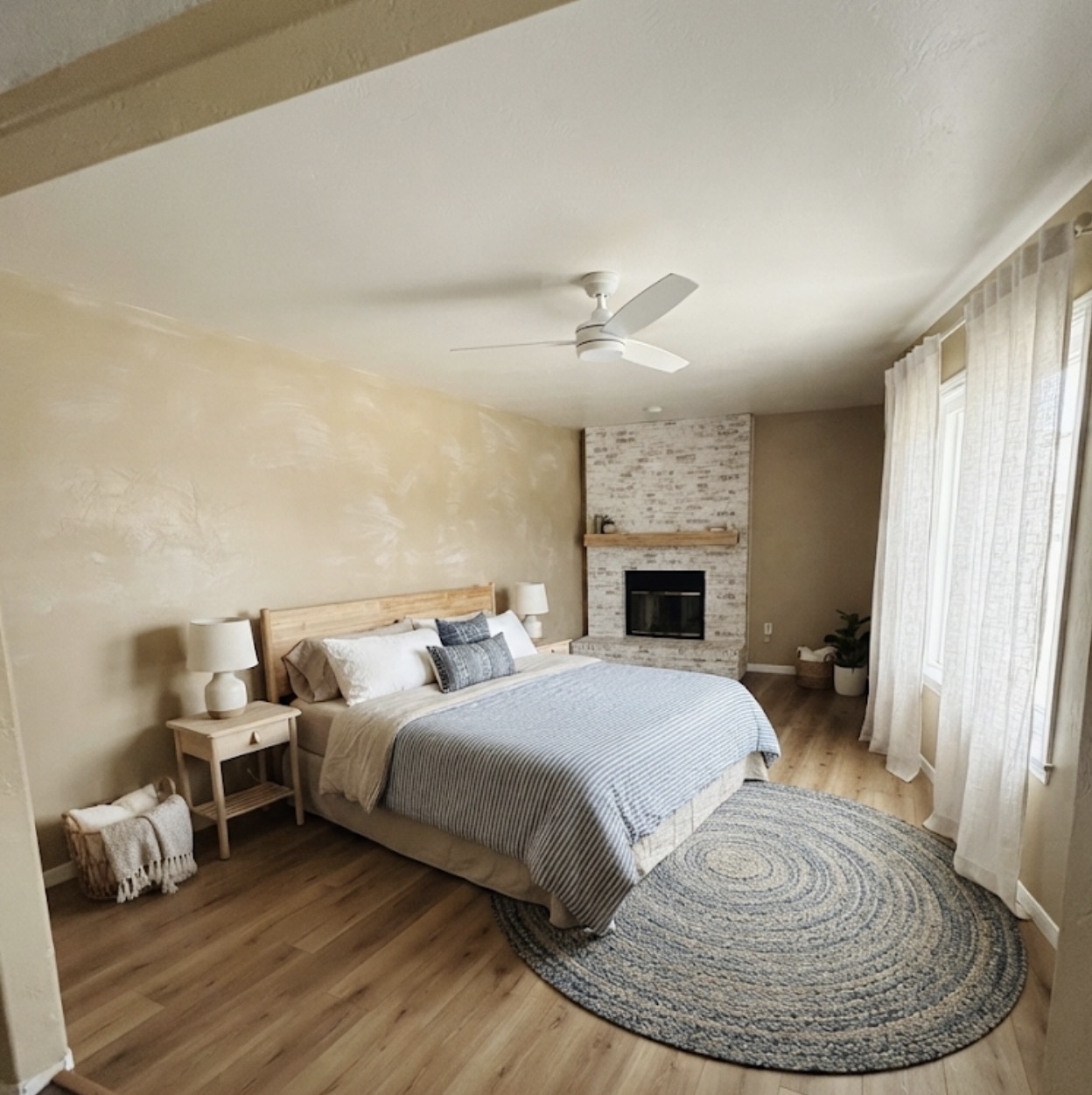 Warm, furnished private bedroom in a Central Pathway Living transitional home
